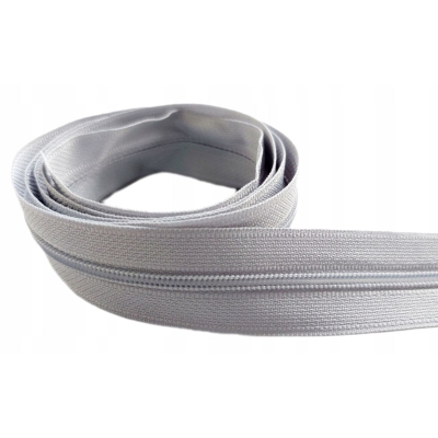 Taśma Suwakowa Zamek 5mm SZARA - 1mb + 2 SUWAKI